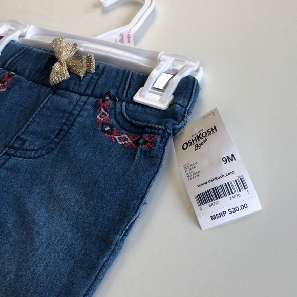 pink sparkle onesie & embroidery jean bundle - Picture 3 of 6